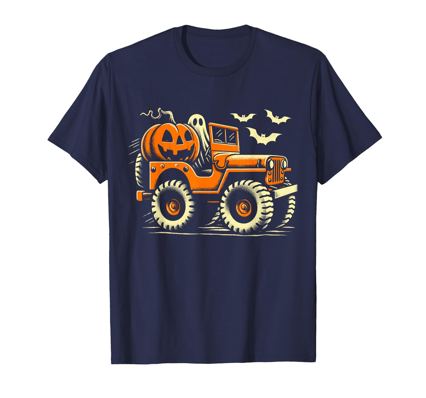 Halloween Monster Truck Ghost T-Shirt
