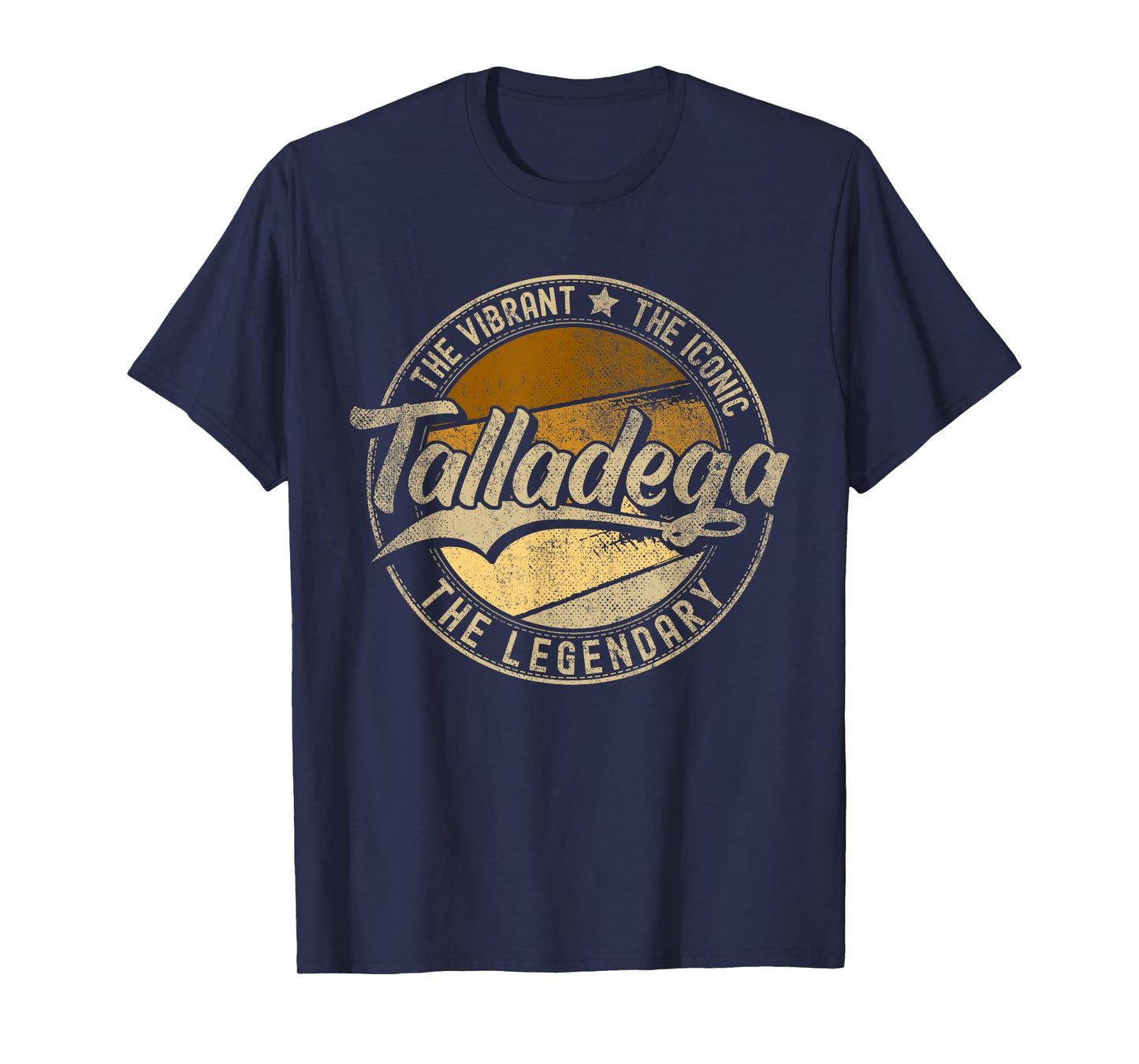 Talladega AL | Alabama | Vintage Distressed T-Shirt, Small, Black