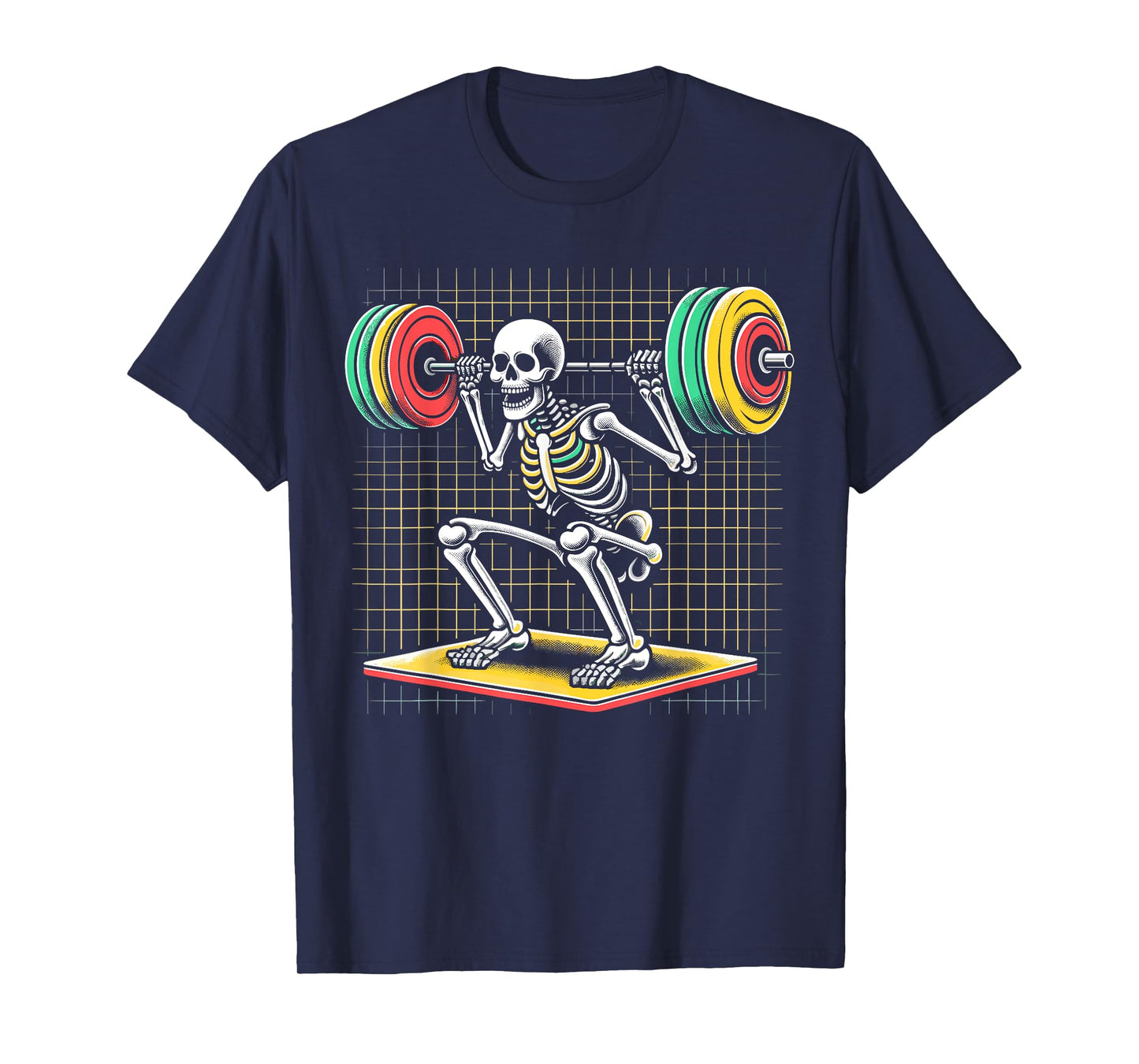 Skeleton Lifting Gym Workout T-Shirt