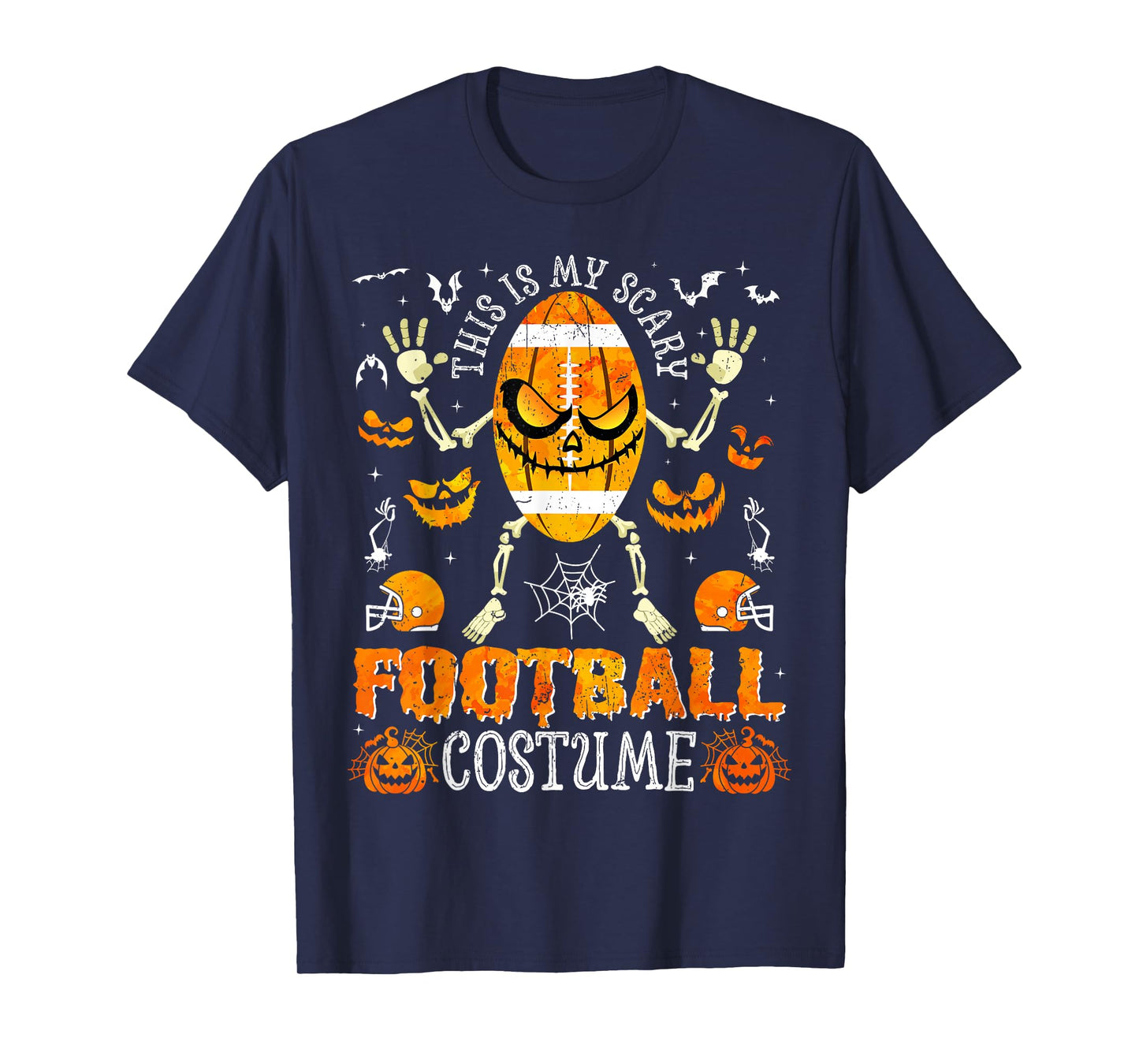 This is My Scary Football Costume Halloween Skeleton Lover T-Shirt