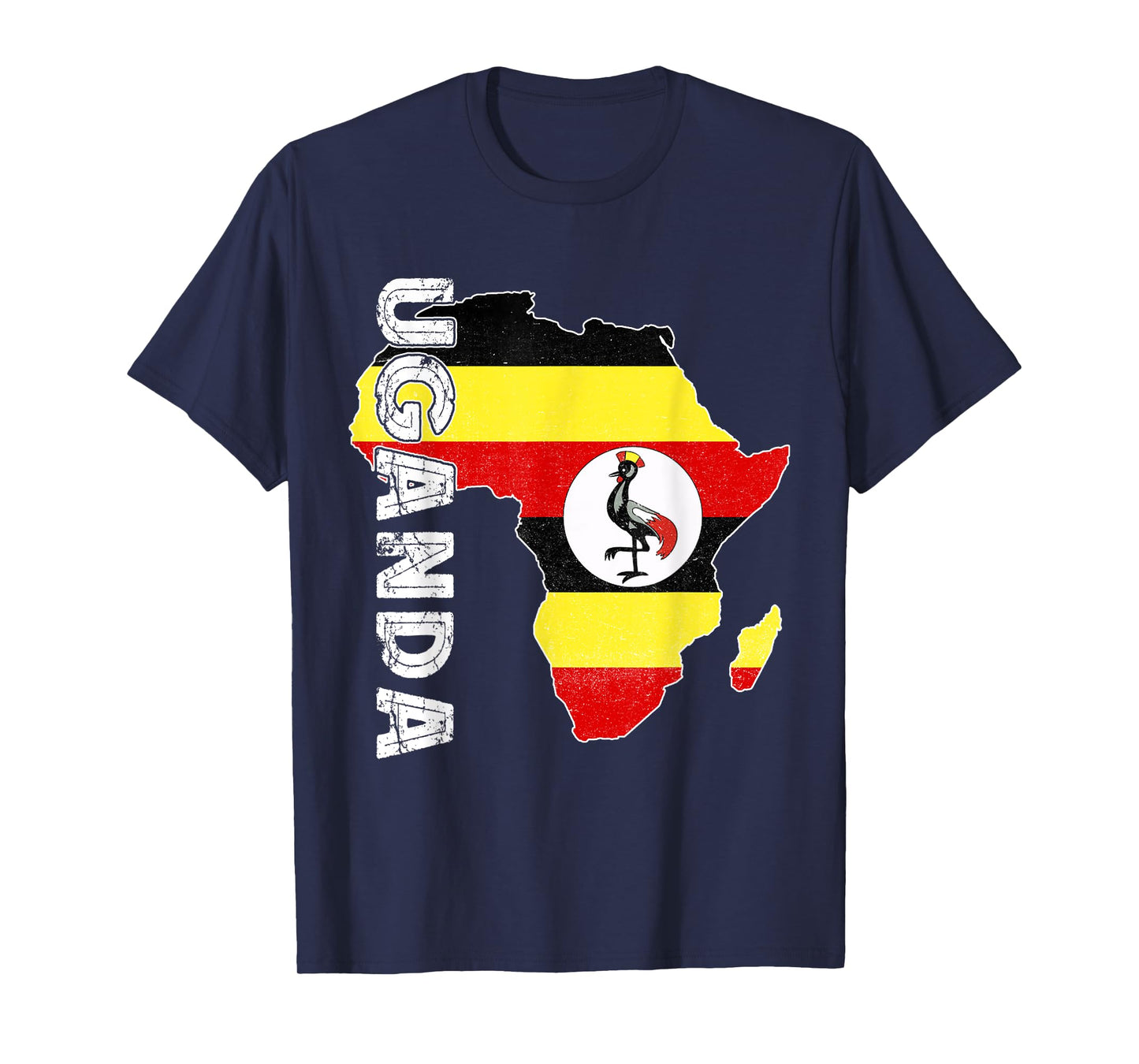Uganda Map Ugandan Pride Ugandan Flag Africa Ugandan Roots T-Shirt