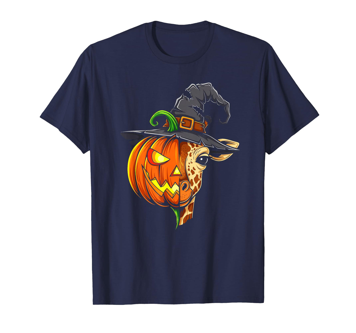 Giraffe Pumpkin Jack O Lantern Halloween Kids Mens Womens T-Shirt