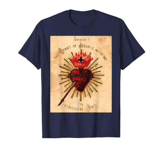 Vintage Sacred Heart of Jesus Catholic Art Traditional T-Shirt