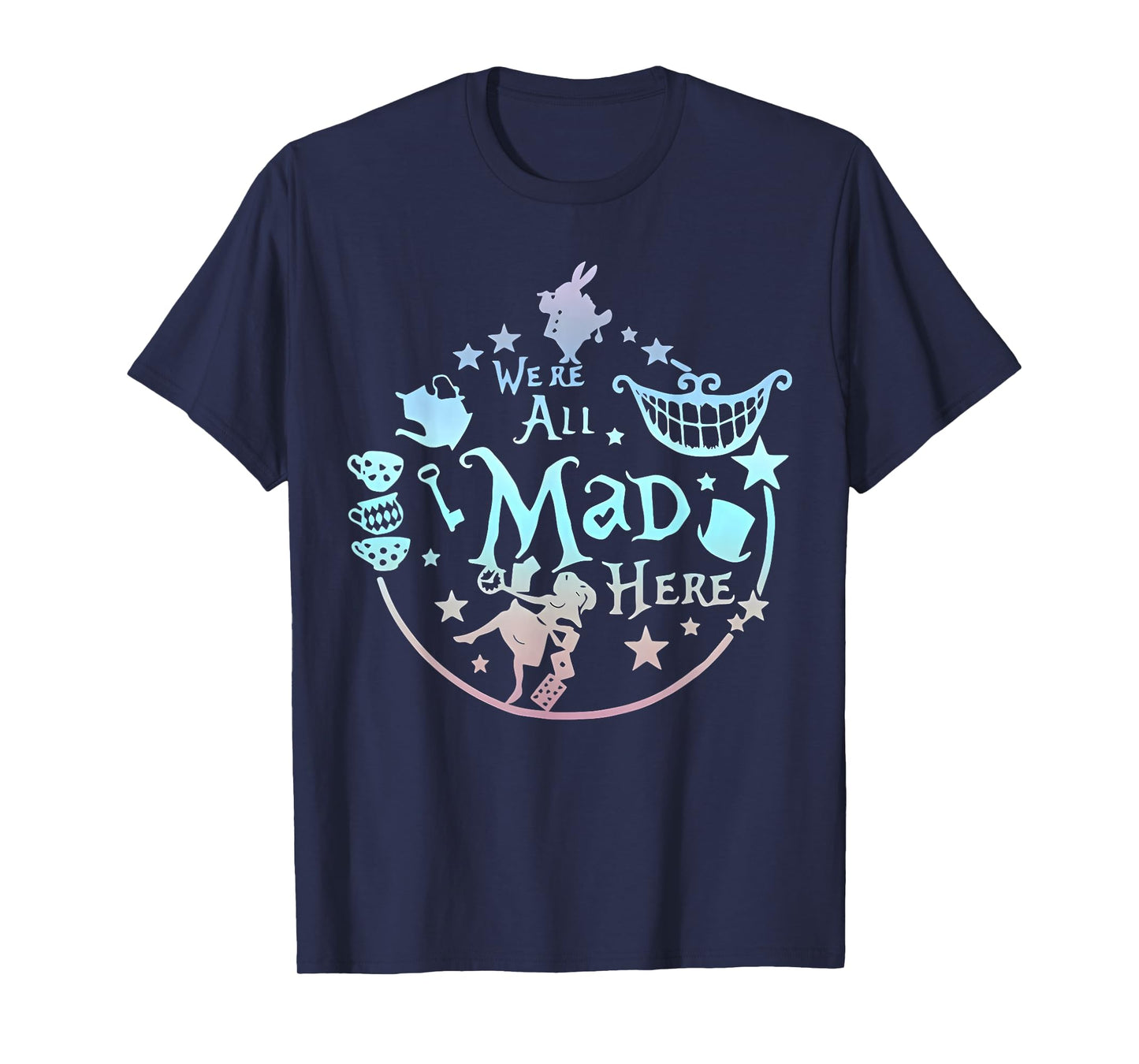 We're All Mad Here Vintage Adventures Vacation Funny Holiday T-Shirt