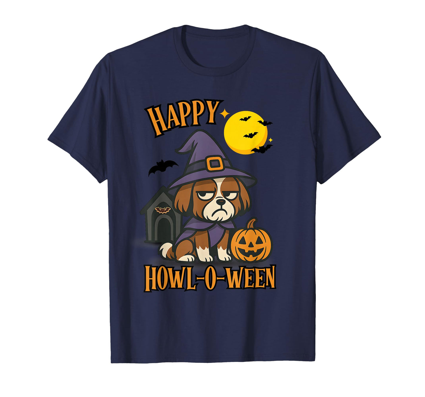 Happy Howloween Shih Tzu Side Eye Funny Dog Shirt T-Shirt