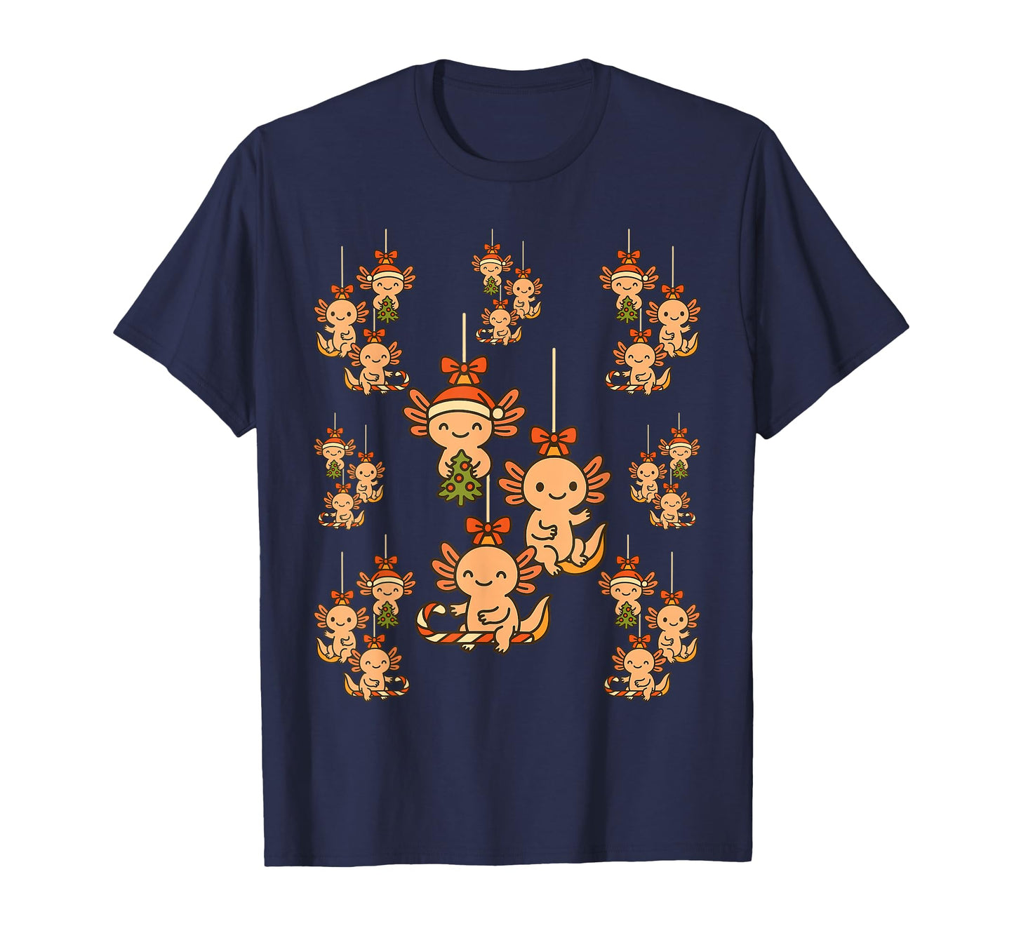 Funny Christmas Axolotl Ornament Style Holiday T-Shirt