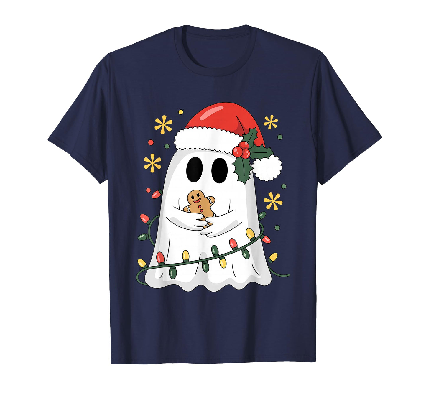 Ghost Christmas Santa Spooky Christmas T-Shirt