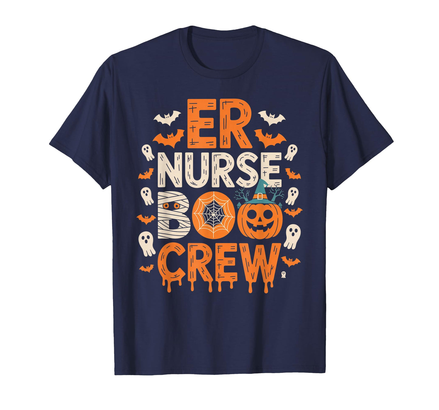 ER Nurse Boo Crew Halloween Matching Spooky Outfit T-Shirt