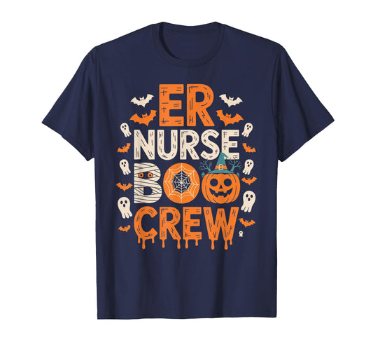 ER Nurse Boo Crew Halloween Matching Spooky Outfit T-Shirt