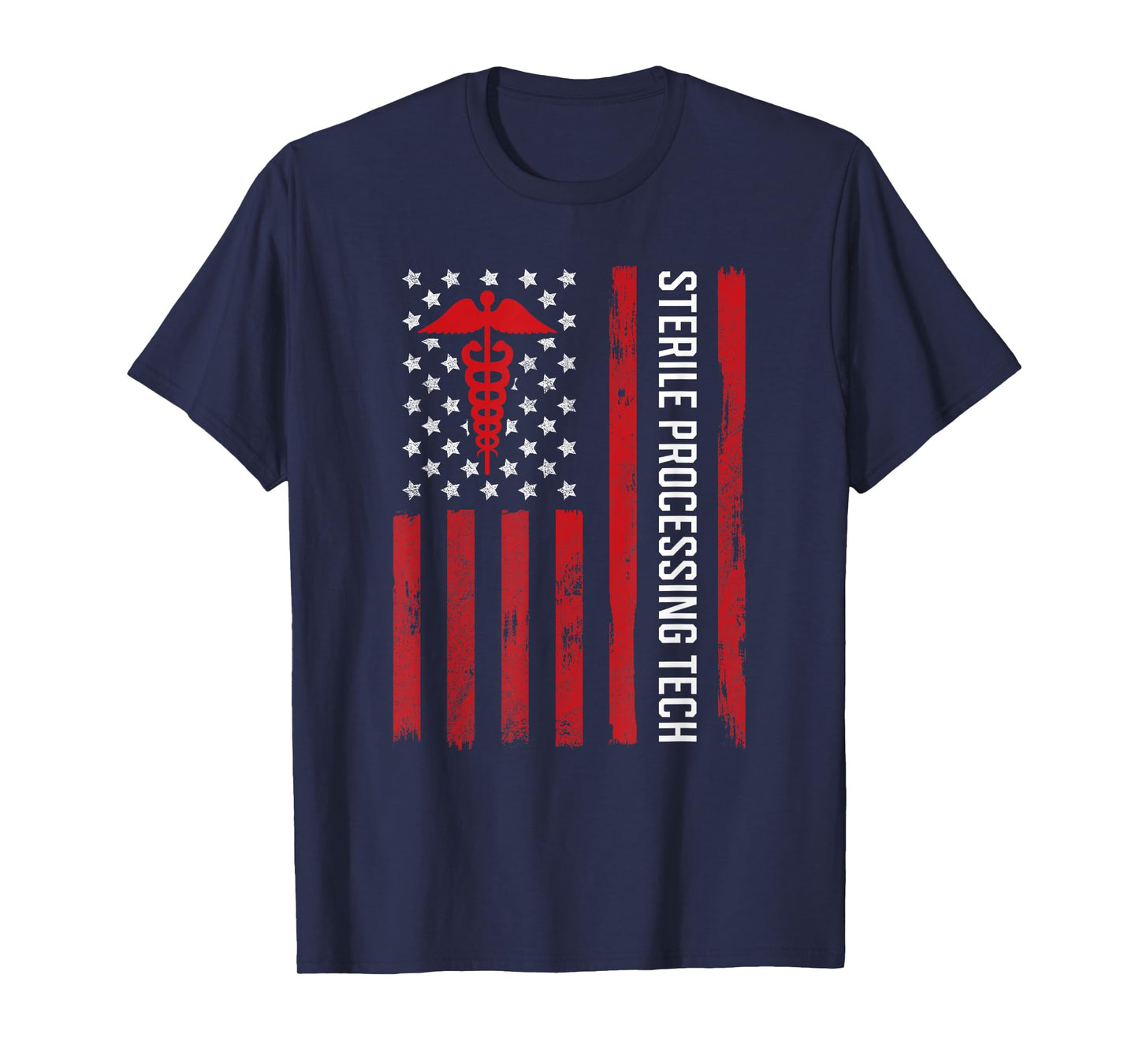 Sterile Processing Technician American Flag SPD Tech Week T-Shirt