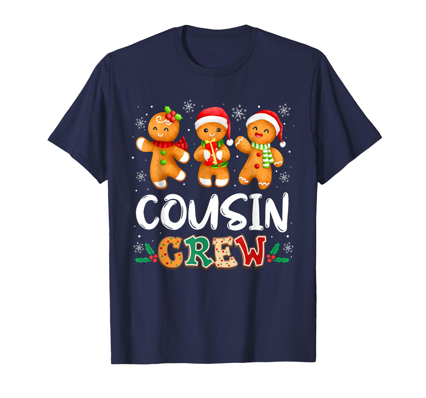 Christmas Cousin Crew Santa Hat Family Matching Funny Xmas T-Shirt