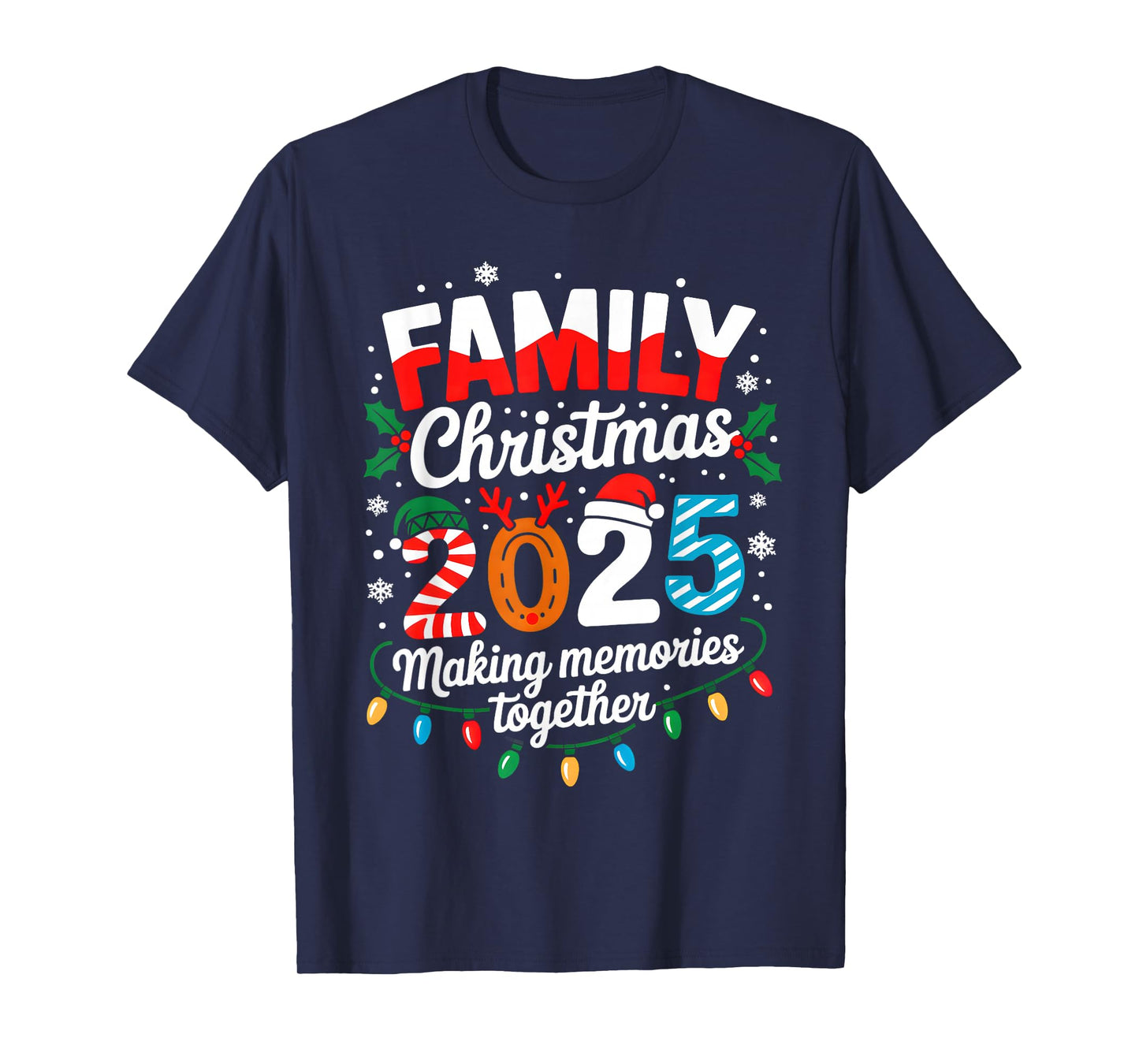 Family Christmas 2025 Matching Family Xmas Squad Santa 2025 T-Shirt