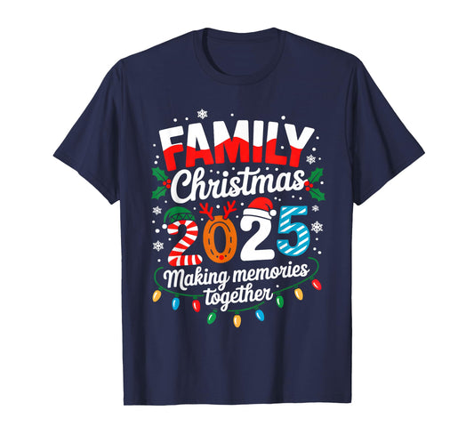 Family Christmas 2025 Matching Family Xmas Squad Santa 2025 T-Shirt