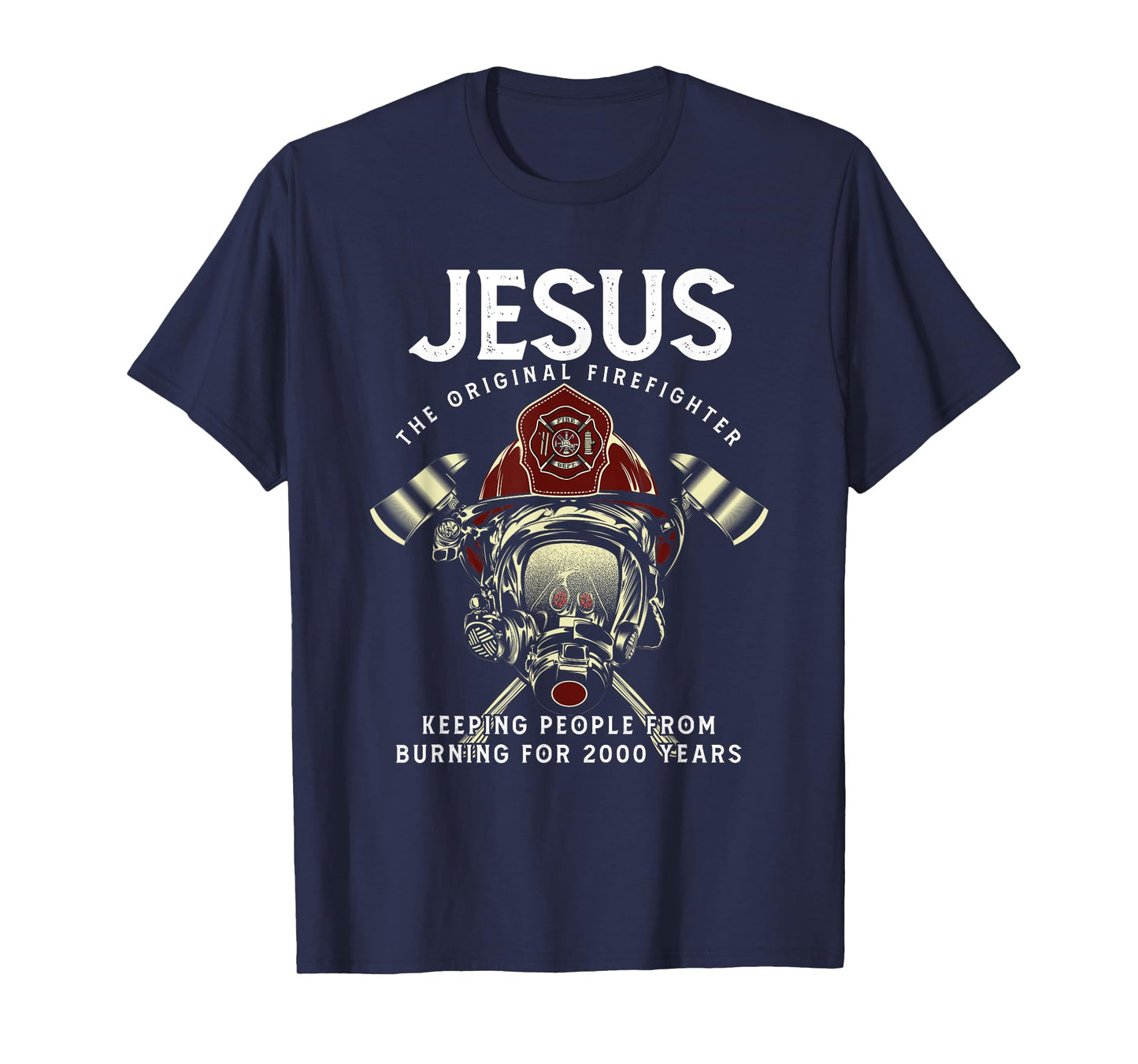 Jesus Firefighter Fire Department Fireman Firetruck Rescue T-Shirt