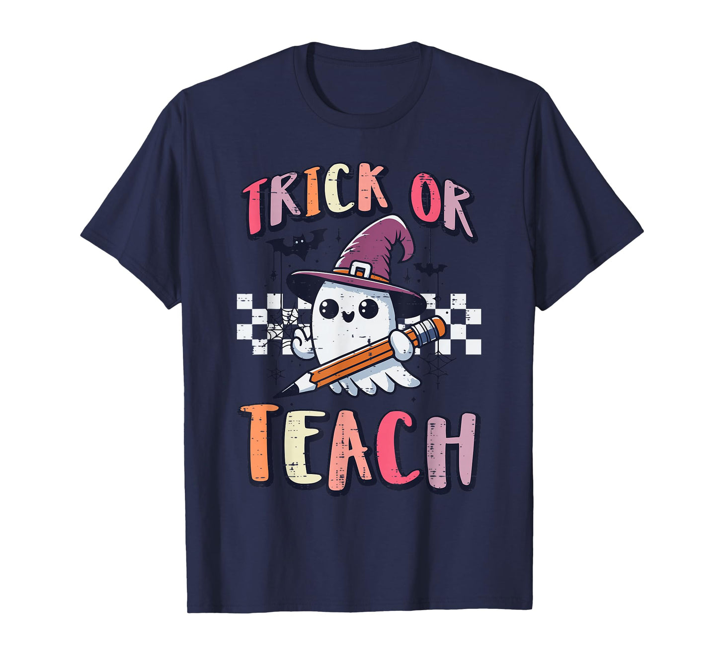 Halloween Teacher Ghost Trick Or Teach Witch Costume Women T-Shirt