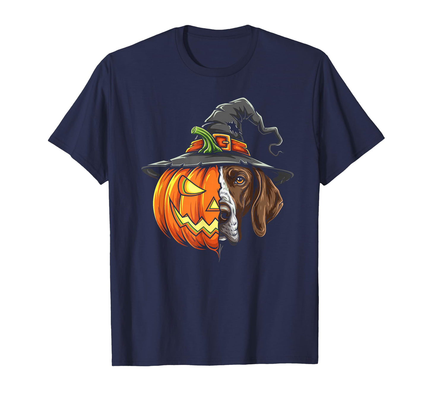 German Shorthaired Pointer Pumpkin Jack O Lantern Halloween T-Shirt