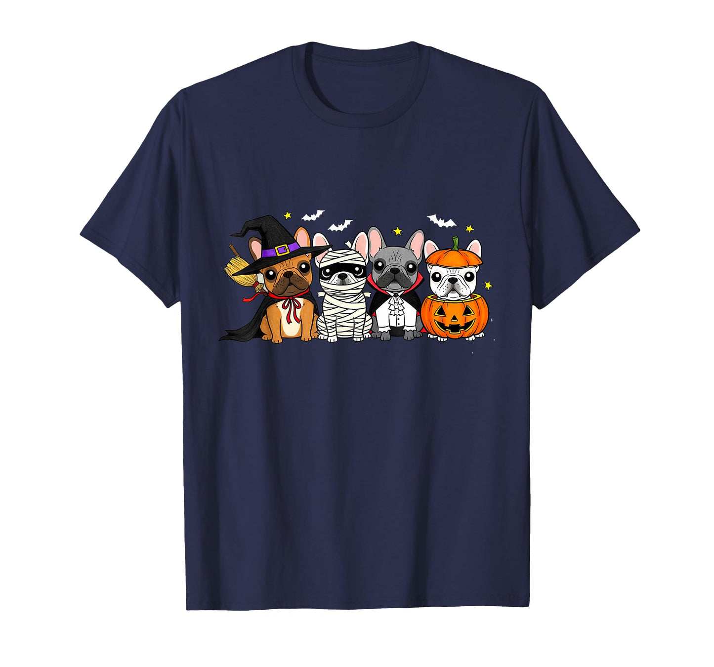Mummy French Bulldog Halloween French Bulldog Witch Dog Mom T-Shirt