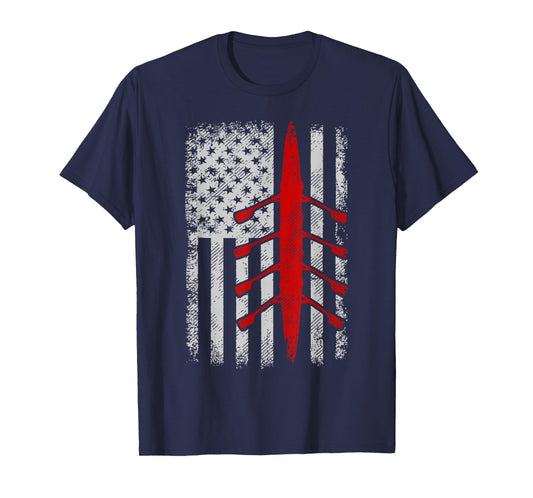 American Flag Rowing T-Shirt