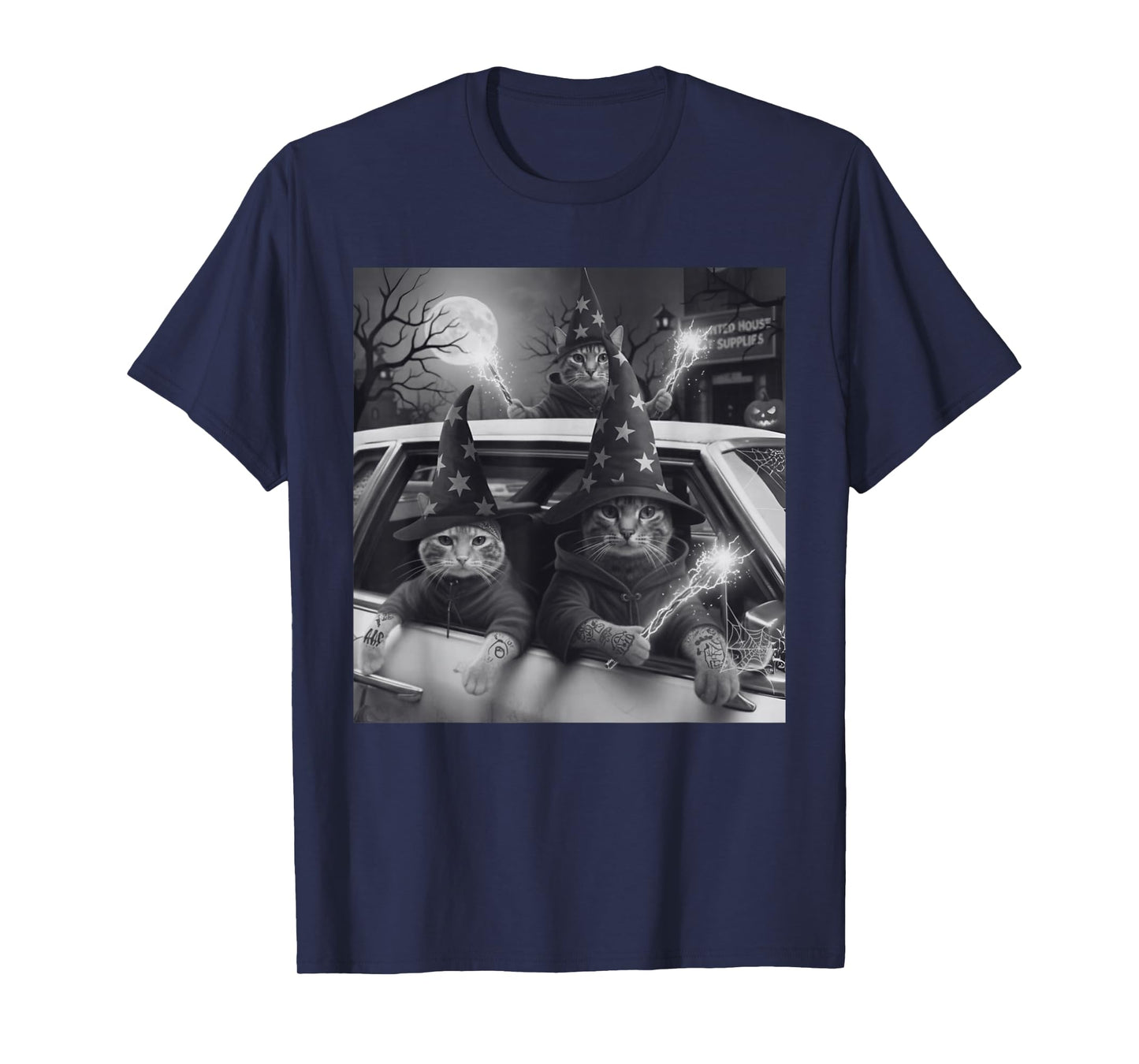 Funny Gangster Cat Street Design Men Women Kids Boys Girls T-Shirt