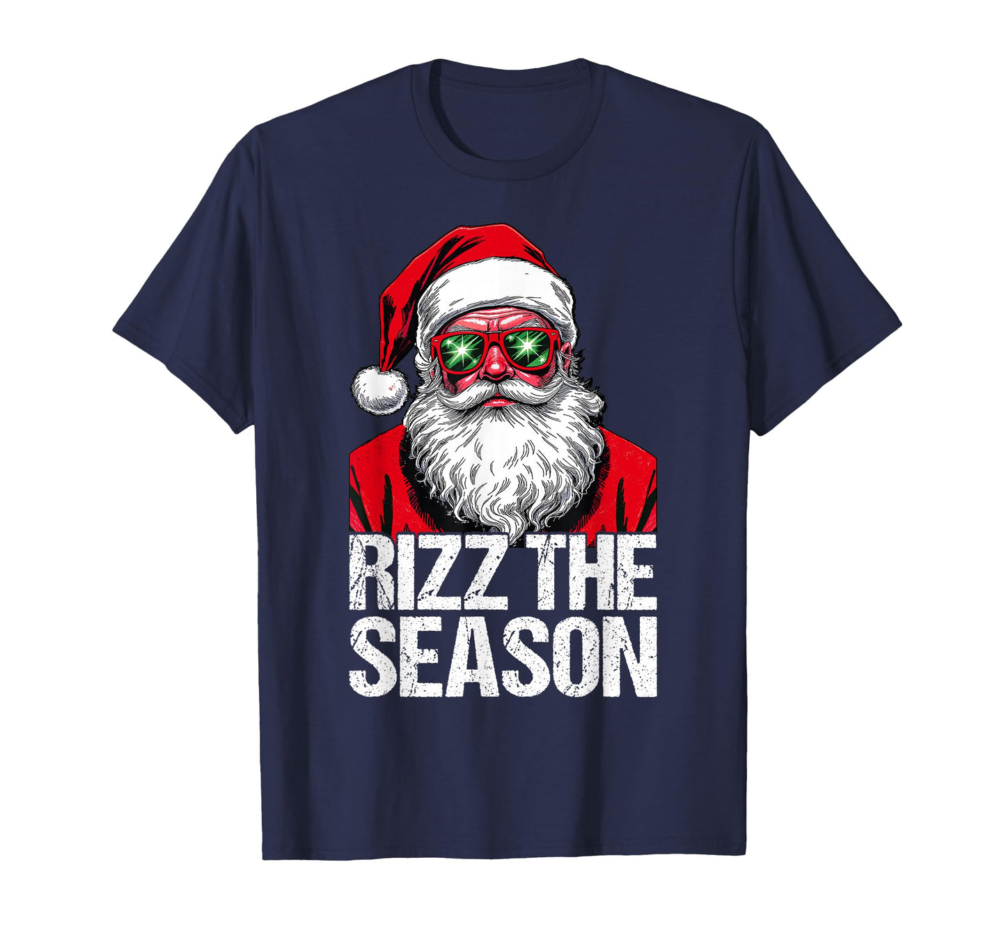 Rizz The Season Christmas Funny Santa Men Teen Boys T-Shirt