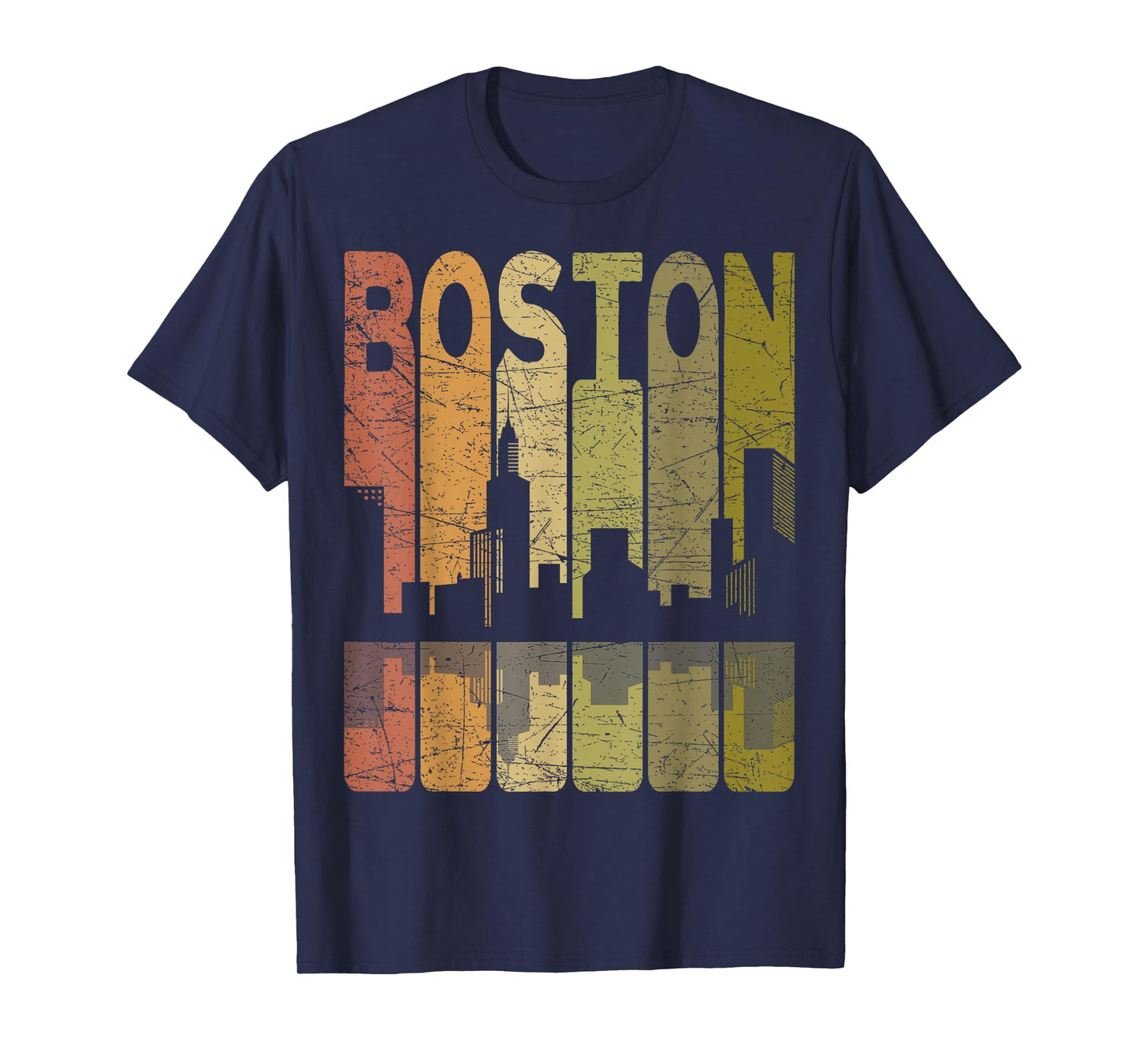Boston Vintage Boston Massachusetts Retro Boston Skyline T-Shirt