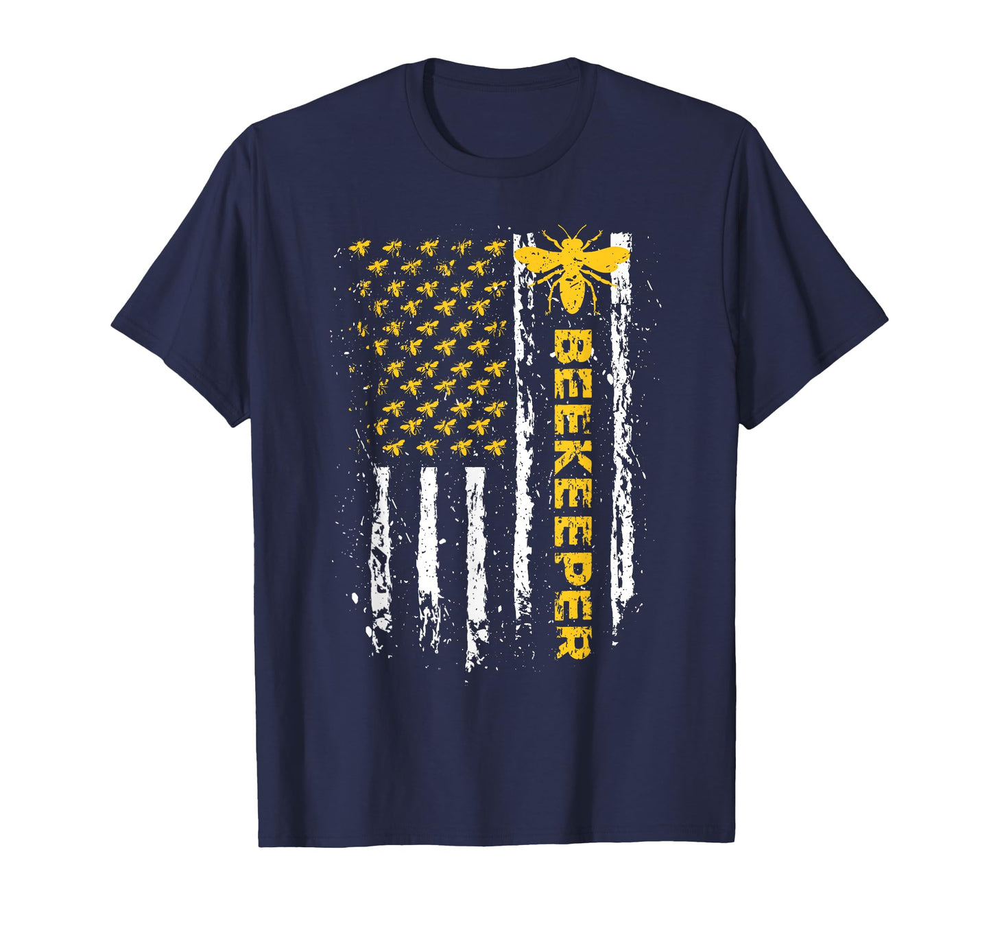 Beekeeper USA Flag Funny Honeybee Beekeeping Bee Patriotic T-Shirt