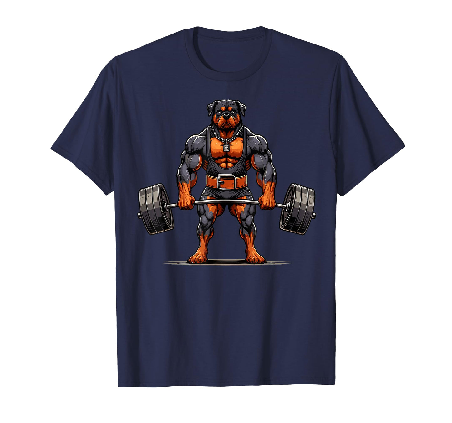Muscle Rottweiler Dog Deadlifting Gym Weightlifting Workout Men Women T-Shirt