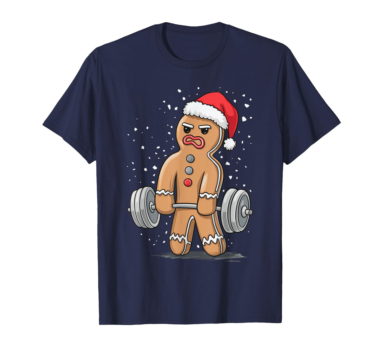Gingerbread Weightlifting Workout Bodybuilding T-Shirt