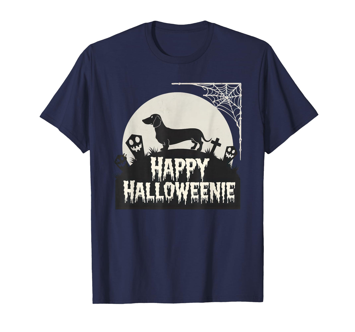 Happy Halloweenie Tshirt Women Men Wiener Monster Party T-Shirt