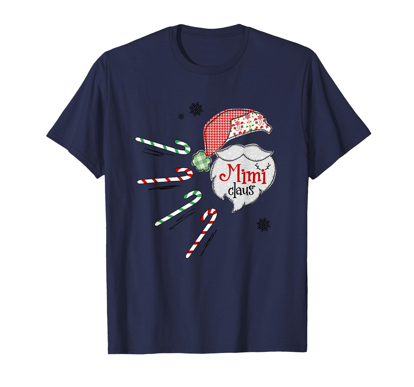 Mimi Santa Hat Christmas Matching Family Xmas T-Shirt