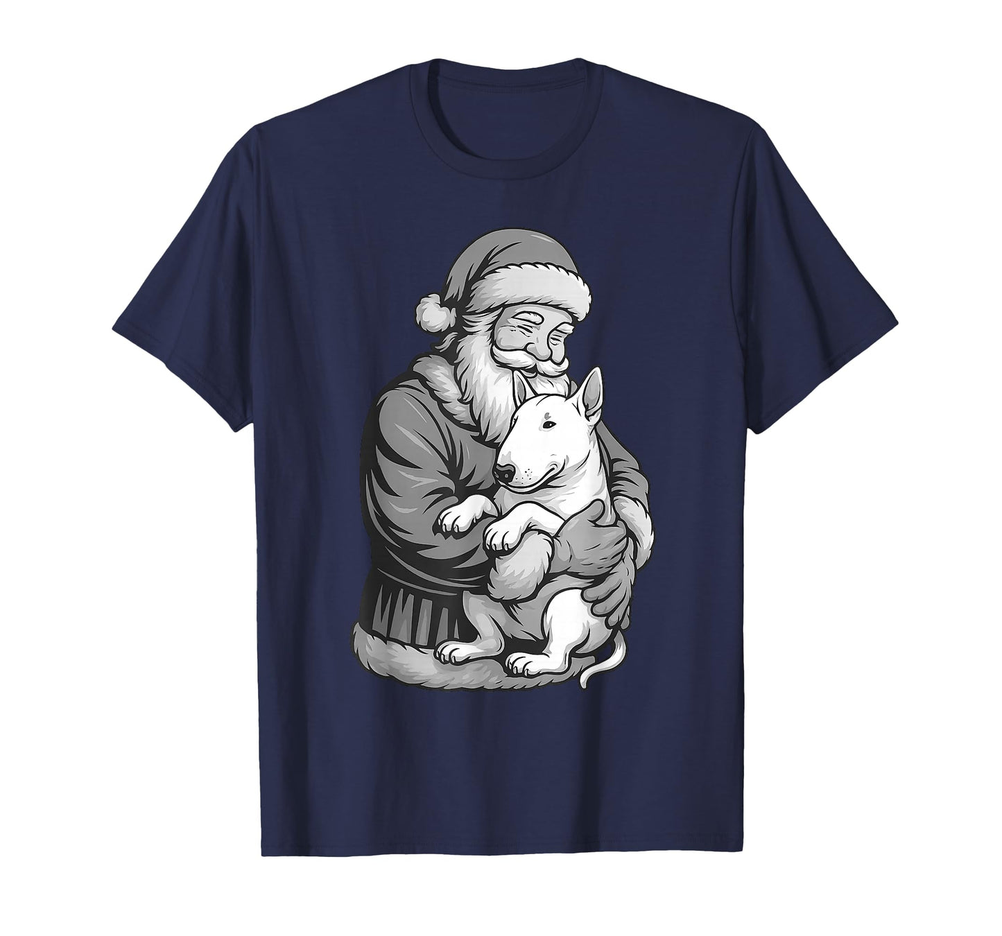 English Bull Terrier Santa Claus Christmas Dog Lover T-Shirt