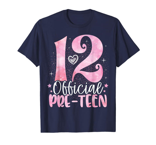12 Official Pre-Teen 12th Birthday Girl 12 Year Old T-Shirt