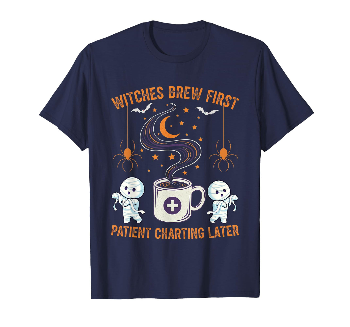 Funny Nurse Halloween Witches Brew First Patient Charting T-Shirt