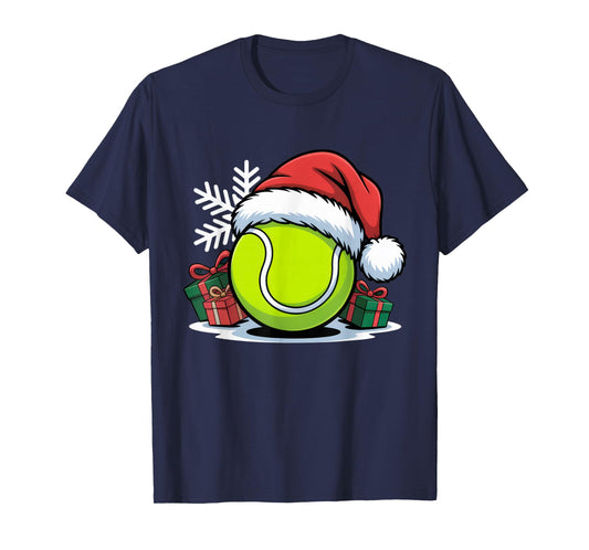 Festive Tennis Ball for Sporty Christmas Enthusiasts T-Shirt