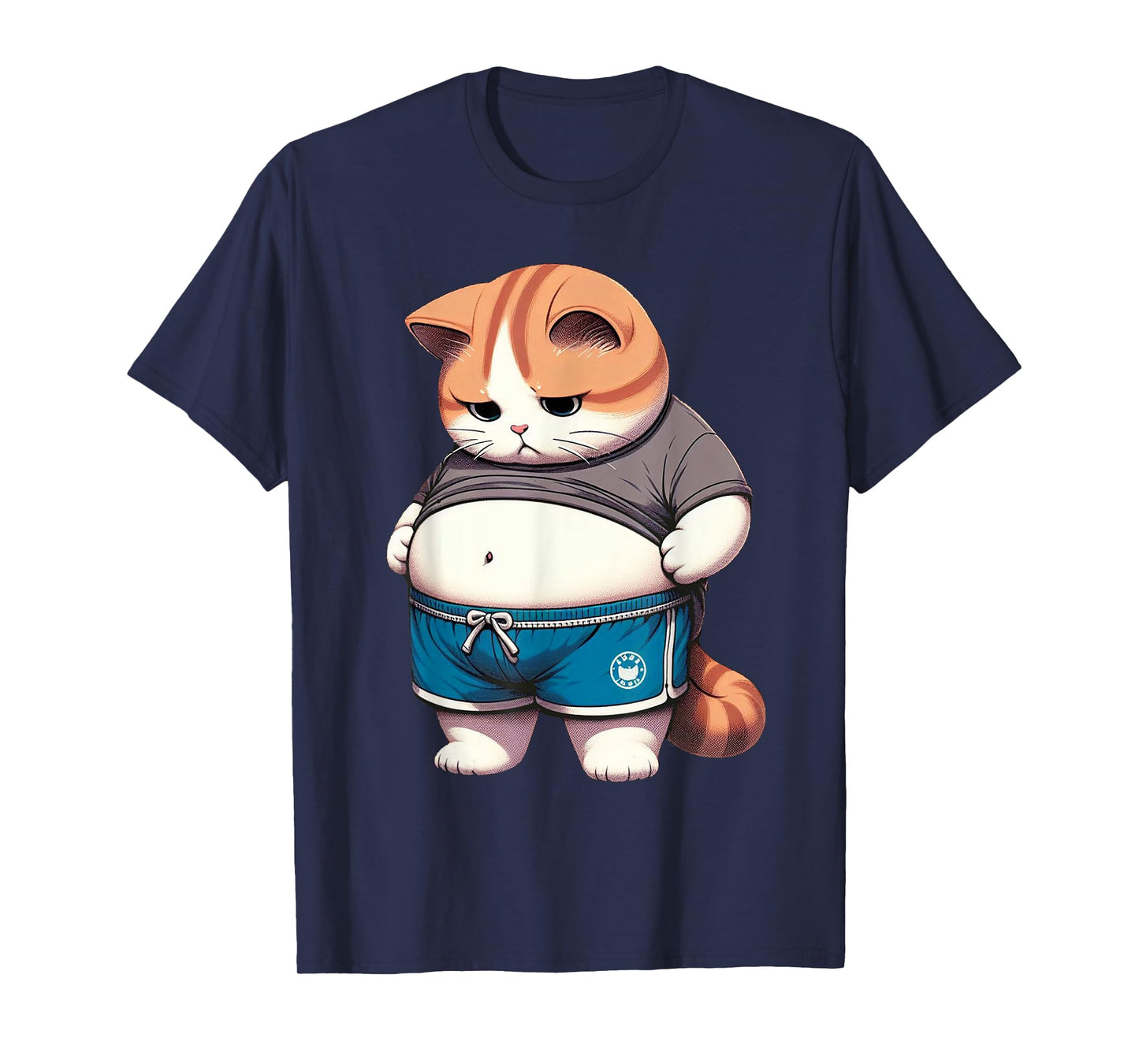 Funny Fat Cat Cute Chubby Kitten T-Shirt