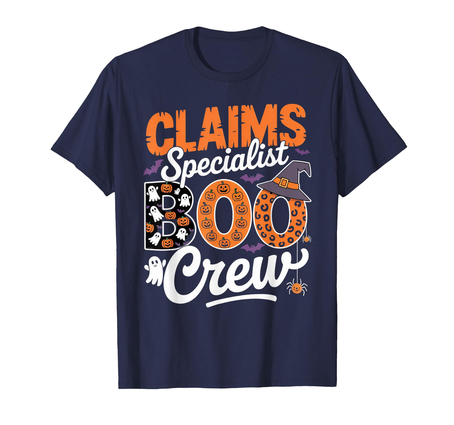 Claims Specialist Boo Crew Halloween Matching Spooky Outfit T-Shirt
