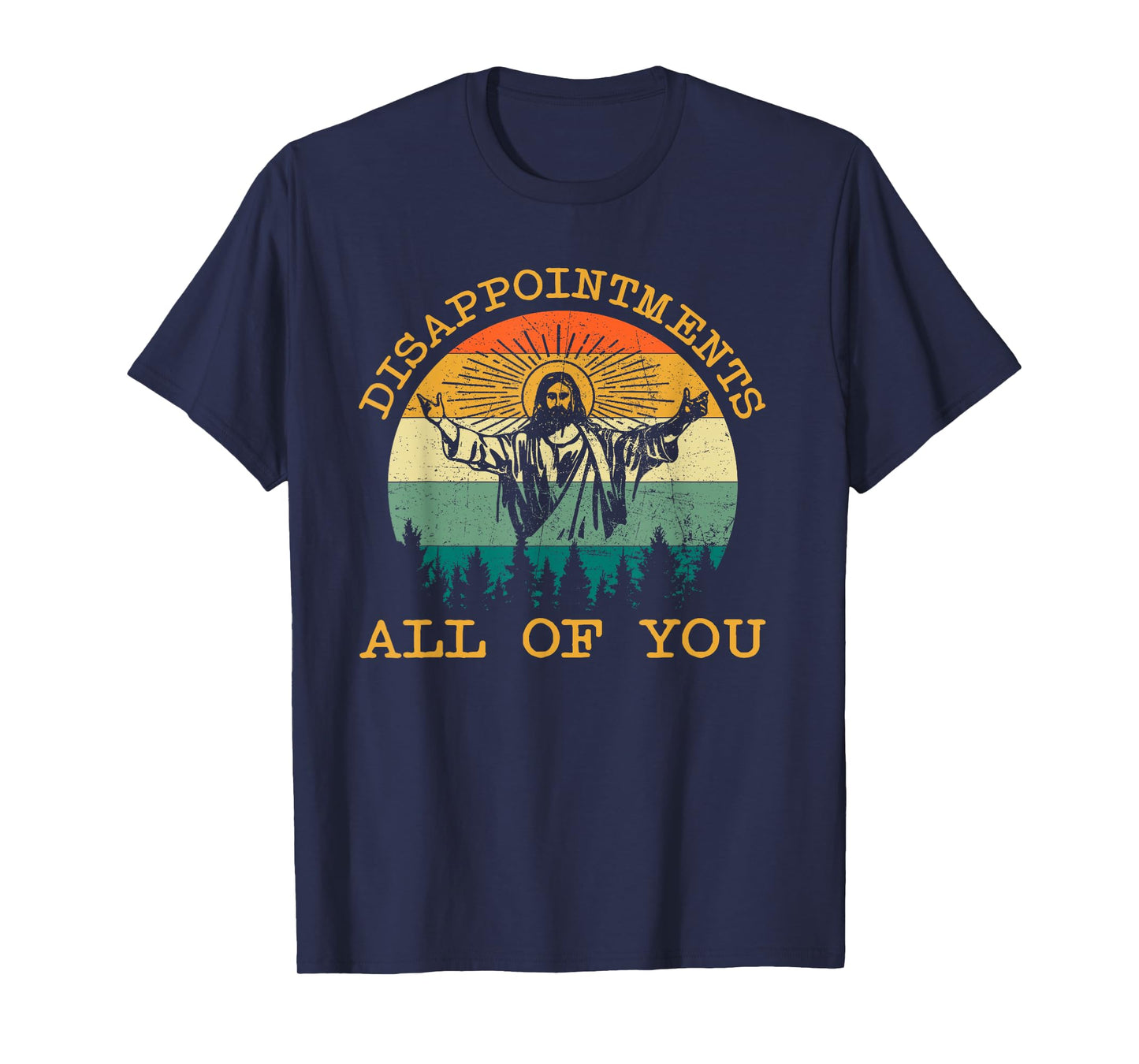 Vintage 1977 Tee Disappointments All You Jesus Christian T-Shirt - Unisex-Adults, Black, Small, Short Sleeve, T-Shirt