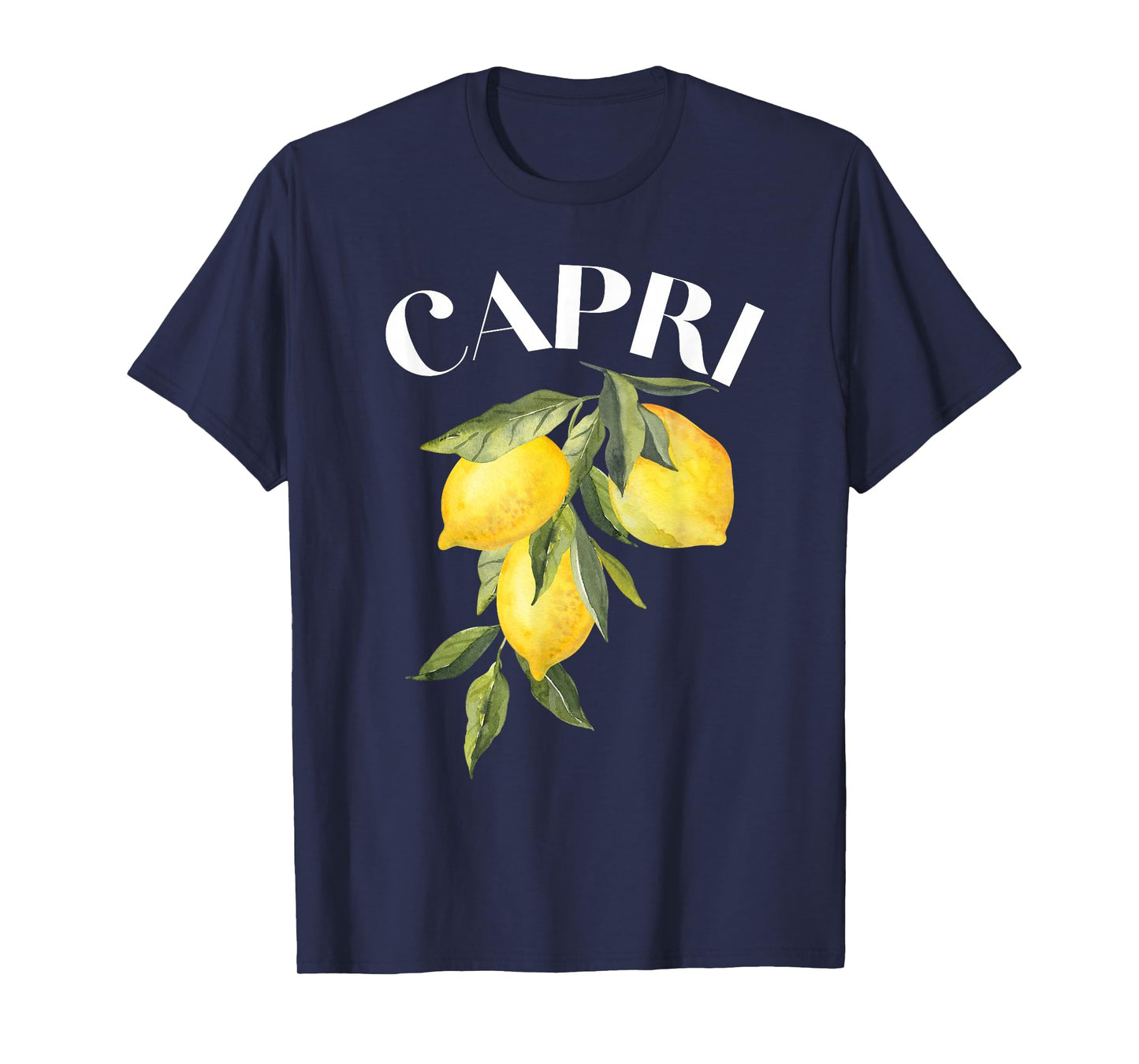 Capri Lemon Art Italian Fruit Lover Italy Island Vintage T-Shirt
