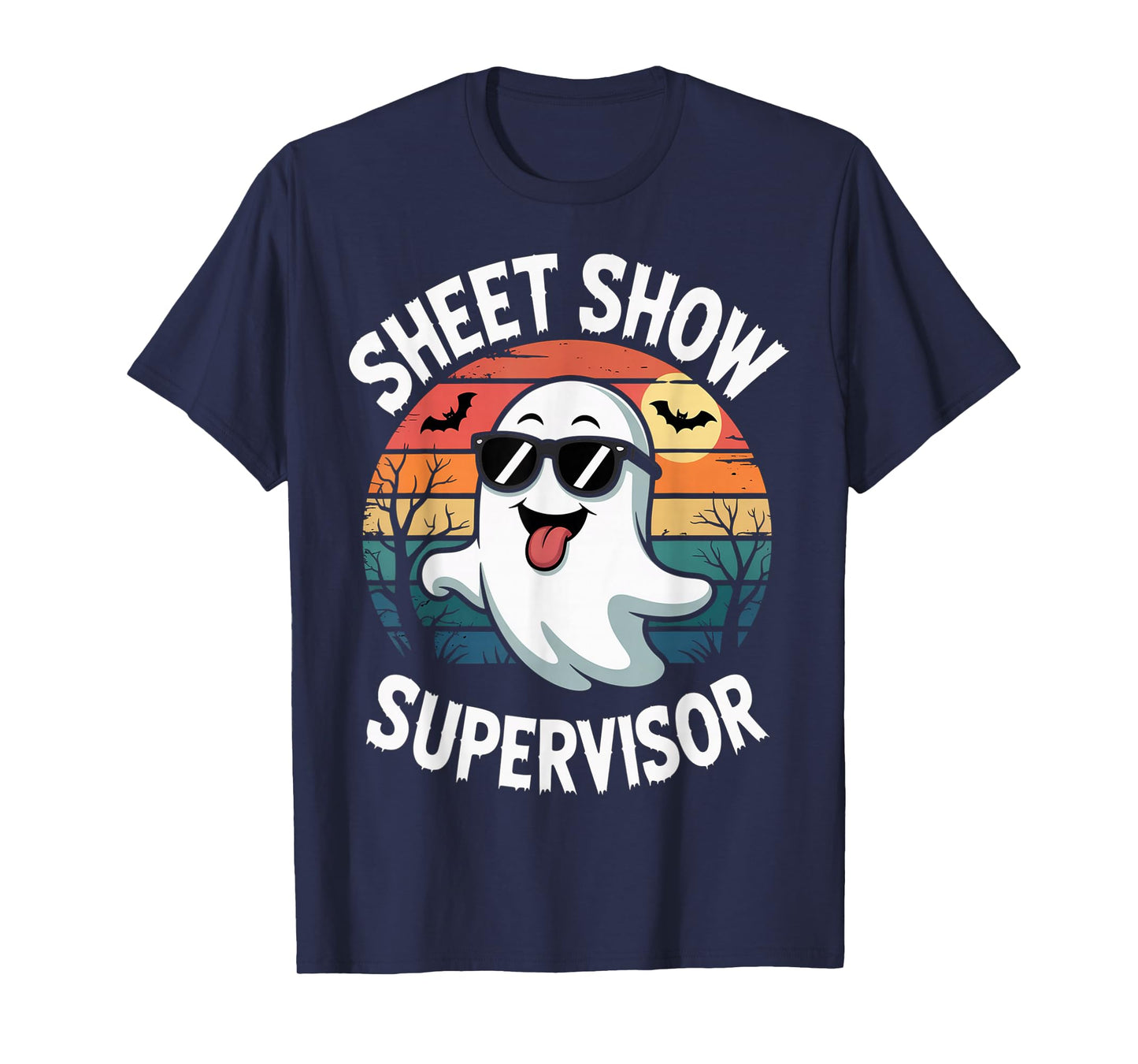 Sheet Show Supervisor Ghost Halloween Costume Men Women T-Shirt
