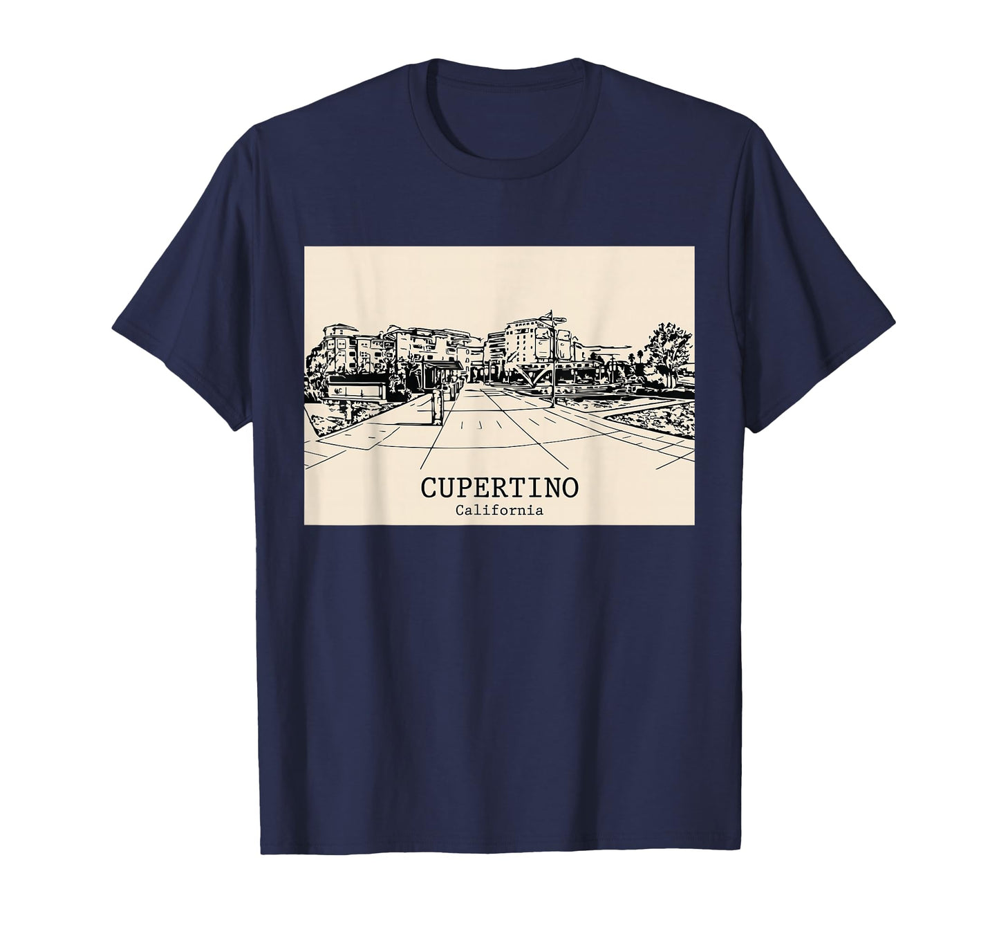 Cupertino California Vintage Retro Travel Souvenir T-Shirt