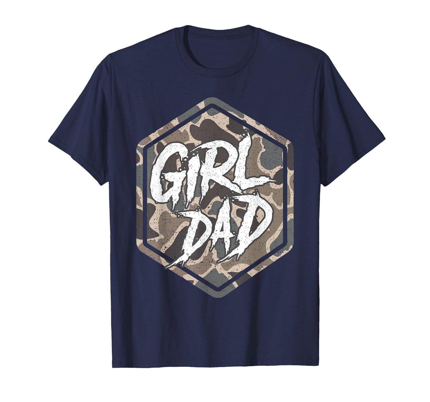 Vintage Dad Hunting Dad Camouflage Camo Dad Mens T-Shirt