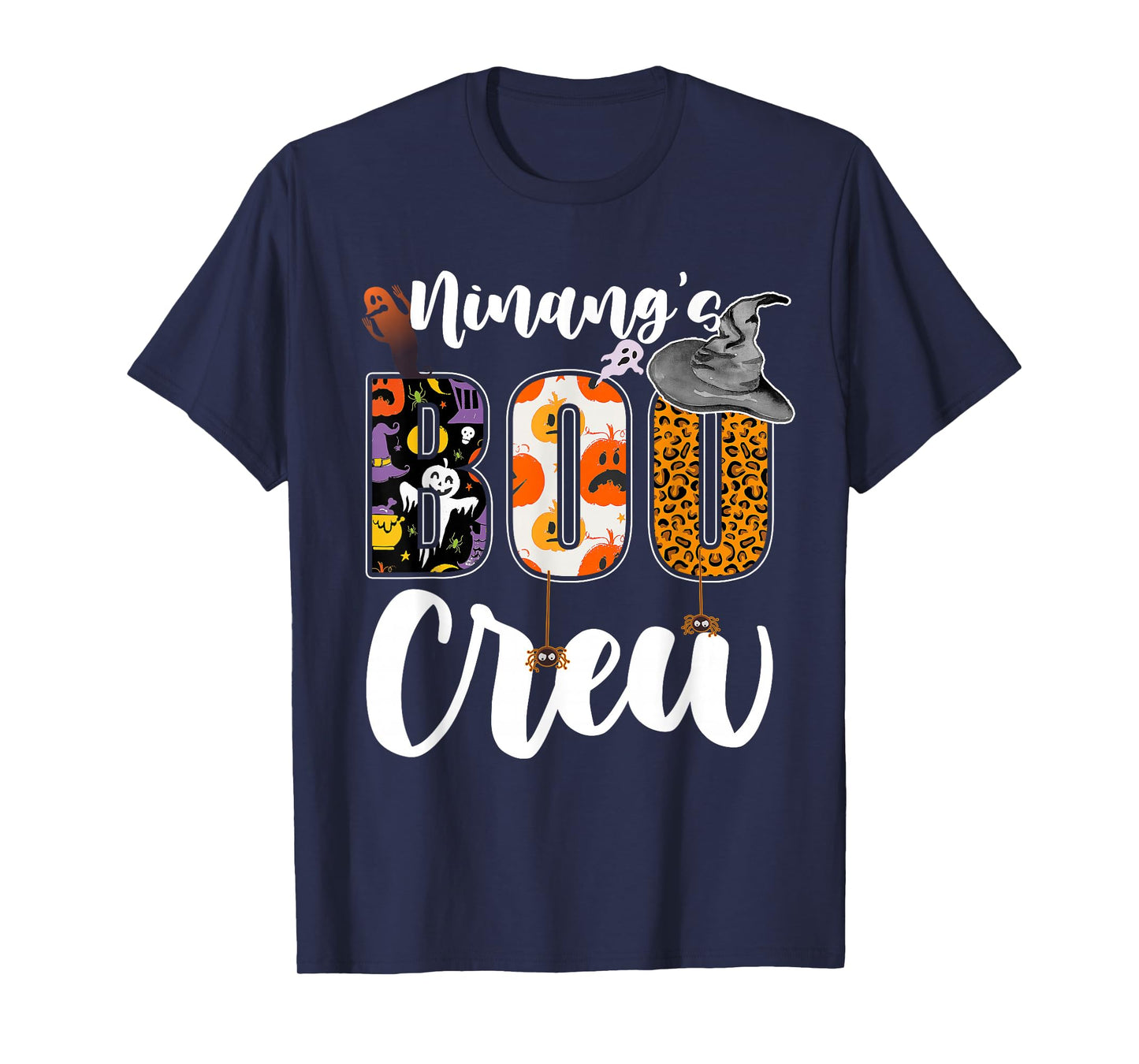 Ninang's Boo Crew Halloween Aunt Nephew Niece Matching T-Shirt
