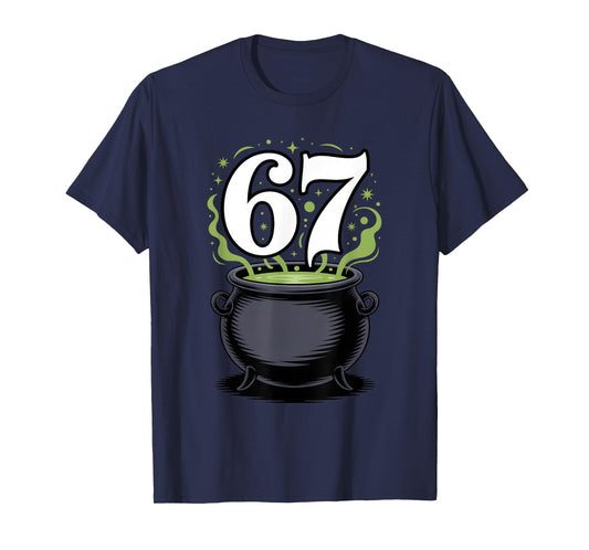 67 Meme Funny Halloween Six Seven Witch 6 7 T-Shirt