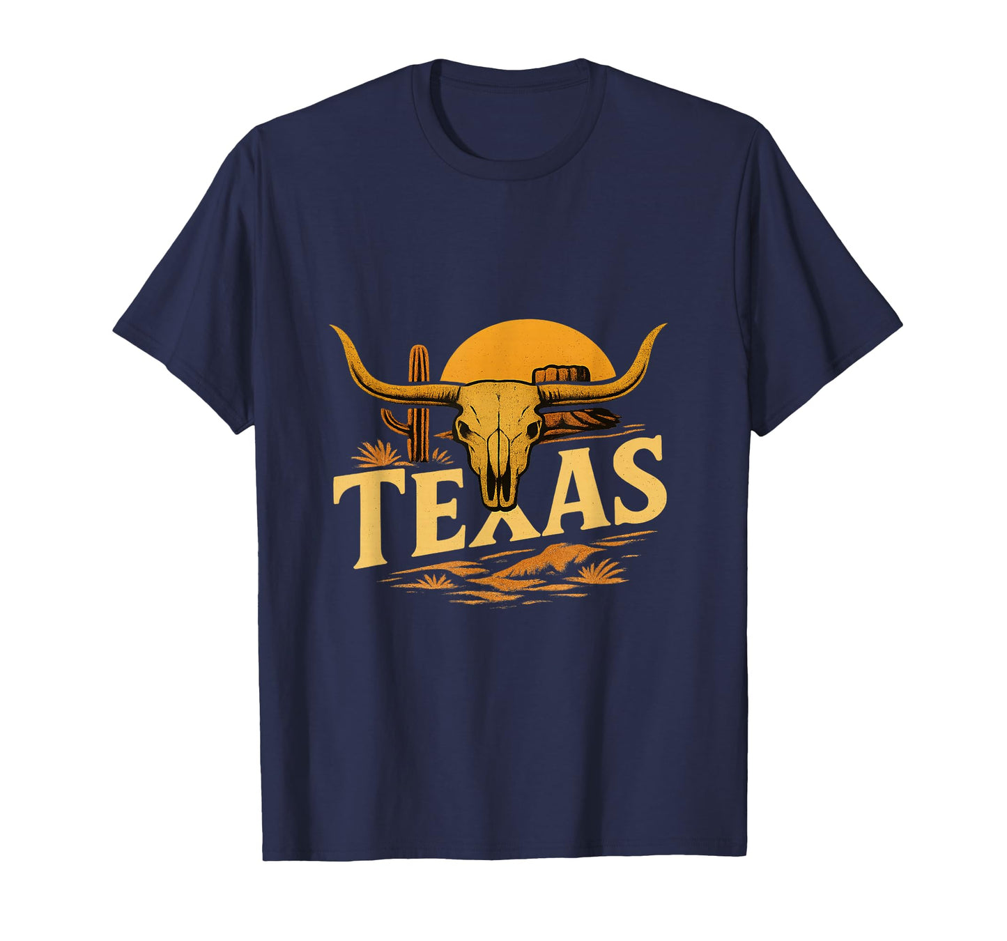 Vintage Texas Orange Men Texas Women Retro Classic T-Shirt
