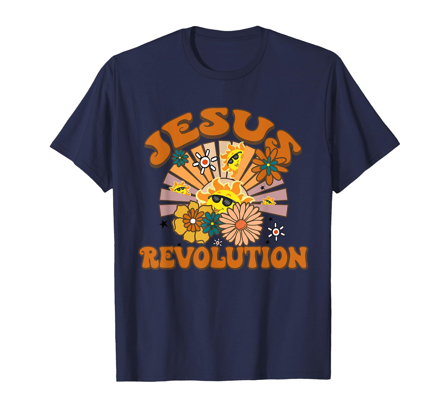 Jesus Revolution Funny Christian Retro Groovy Boho T-Shirt