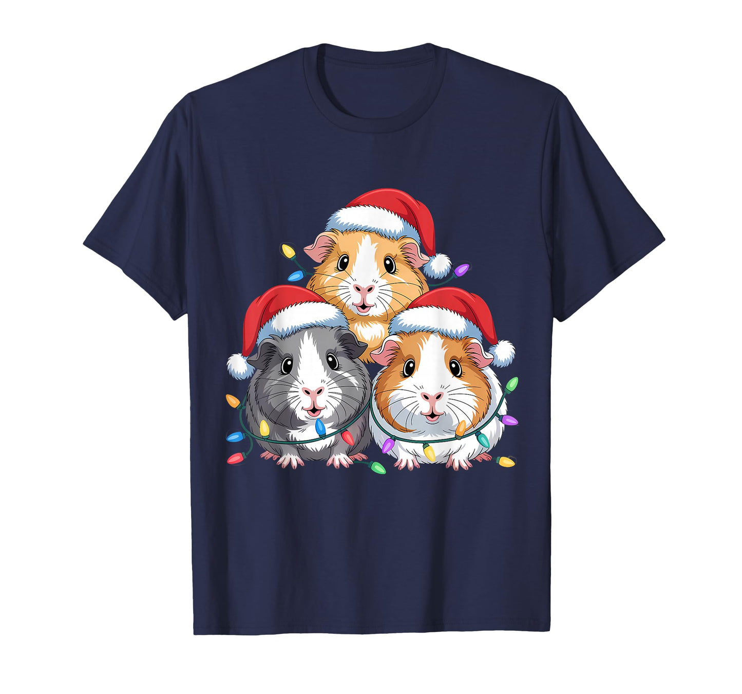 Guinea Pig Christmas Santa Hat T-Shirt