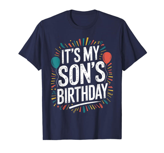 Distressed It's My Son's Birthday Vintage Men Women Kids T-Shirt