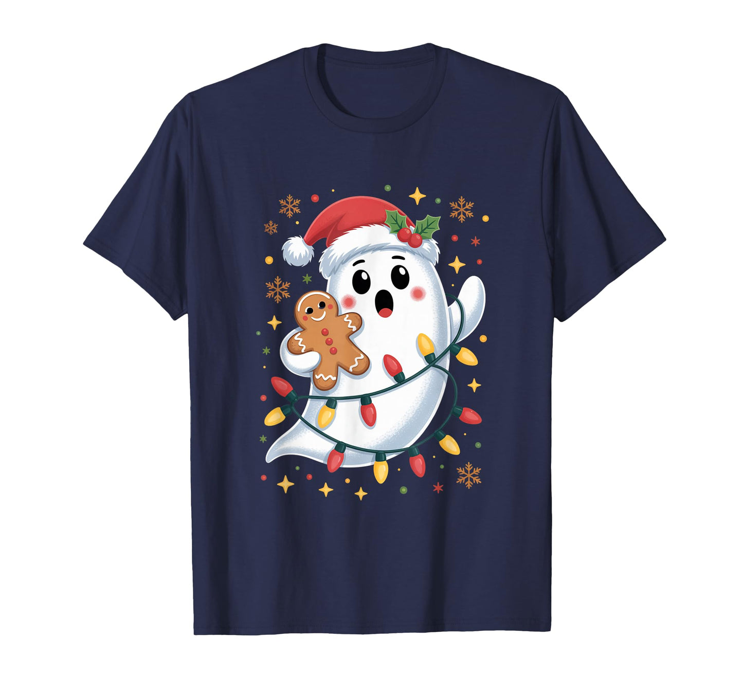 Ghost Christmas Santa Spooky Christmas T-Shirt