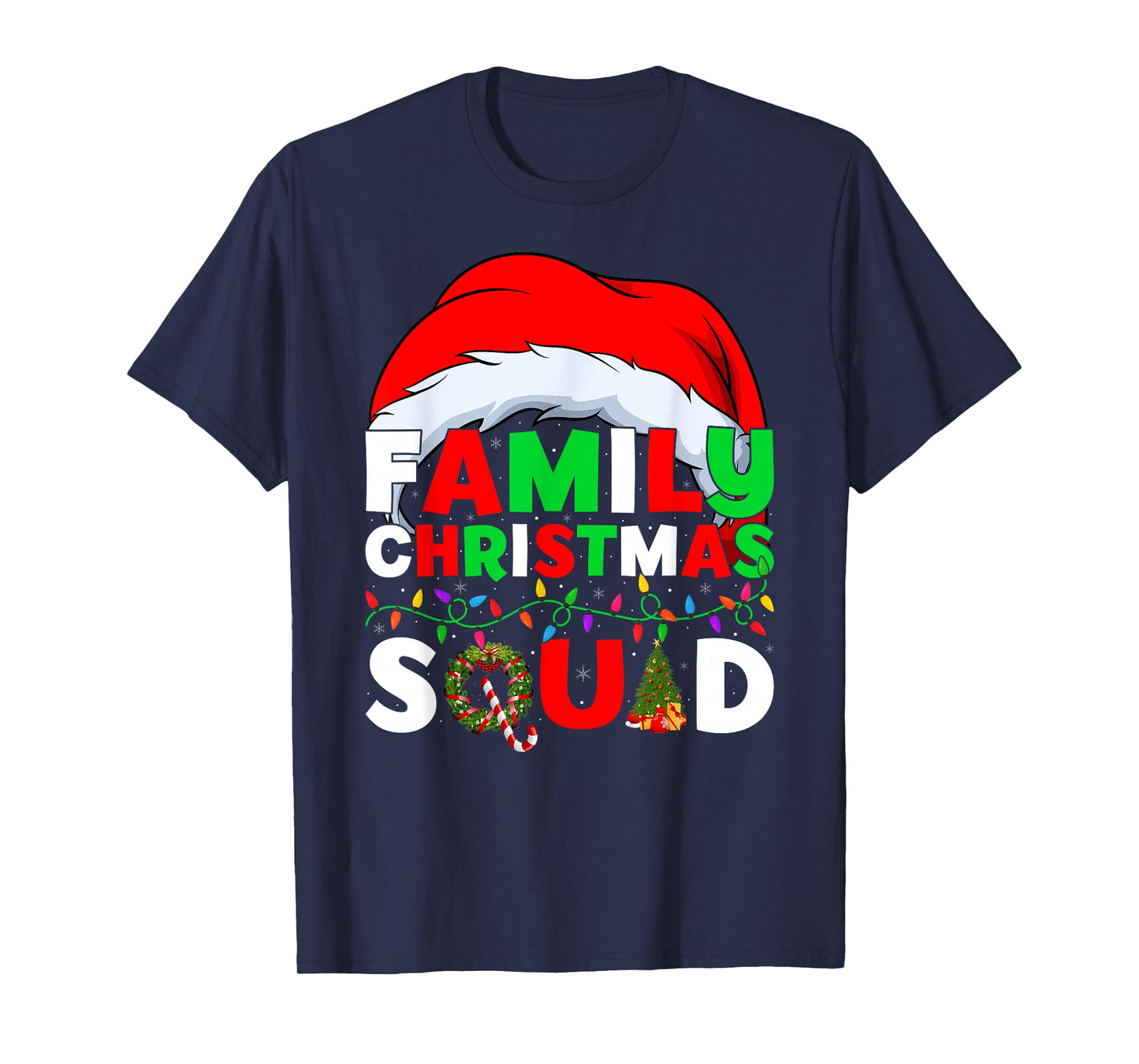 Santa Xmas Pajamas Matching Family Christmas Squad Holiday T-Shirt