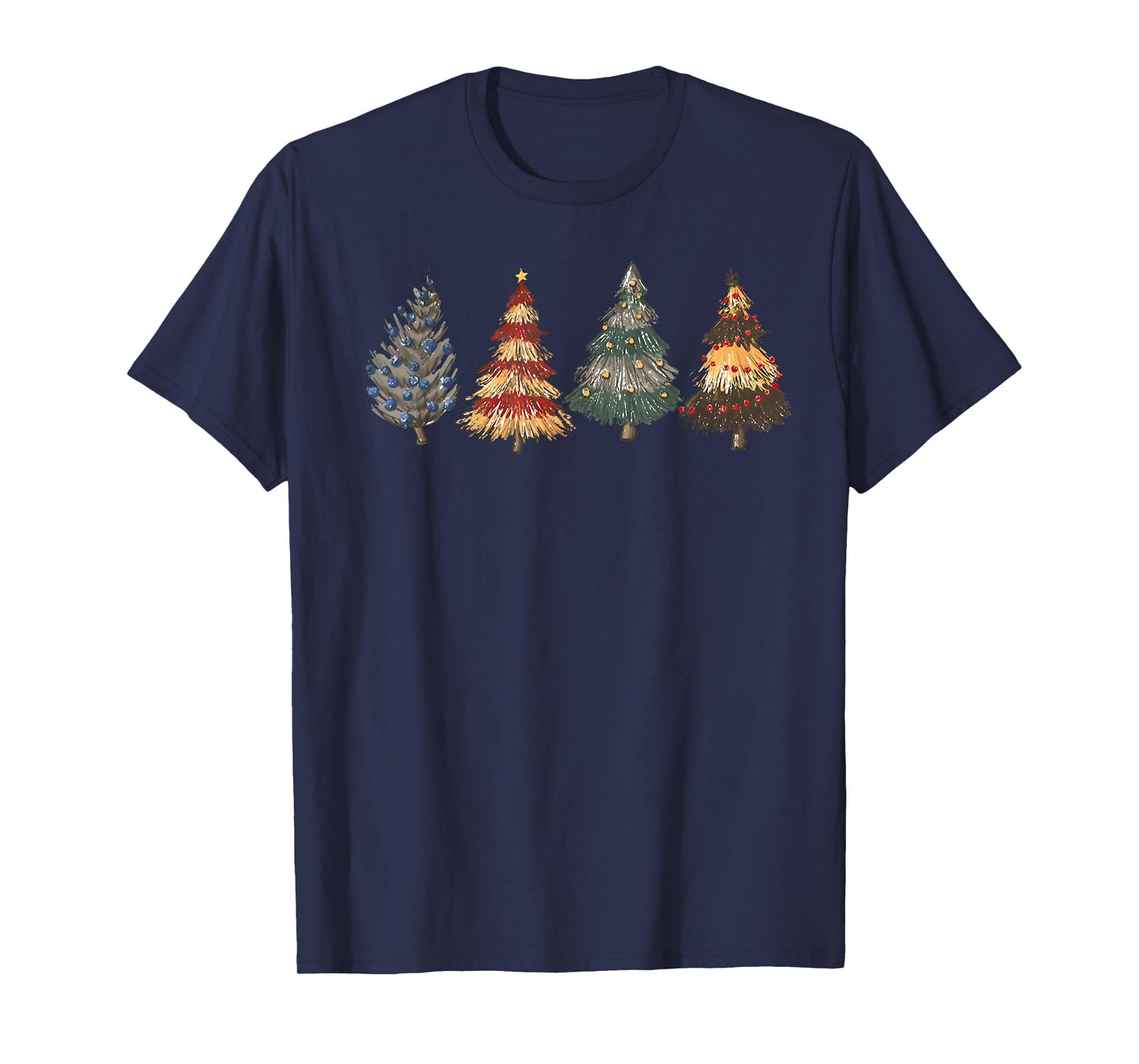 Merry Christmas Xmas Trees Santa Pajamas Family Holiday T-Shirt